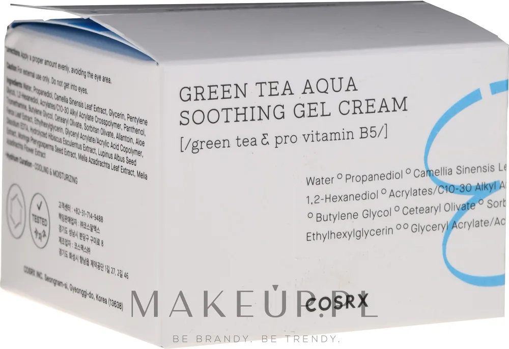 Крем-гель для лица Cosrx Hydrium Green Tea с зелёным чаем успокаивающий 50 мл