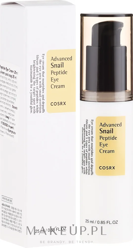 Крем для кожи вокруг глаз Cosrx Advanced Snail Peptide Eye Cream увлажняюще-питательный, с муцином улитки и пептидами, 25 мл