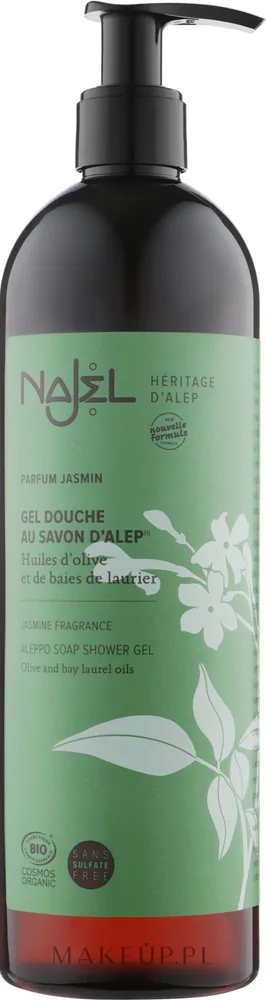 Гель для душа с алеппским мылом Najel Aleppo Soap Shower Gel, Жасмин, оливковое и лавровое масло, 1000 мл