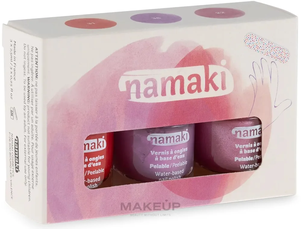Набор Namaki, оттенок Morello cherry + Mauve + Pink glitter