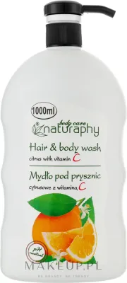 Мыло для душа для волос и тела Цитрусовое с витамином C Naturaphy Hair & Body Wash, 1000 мл