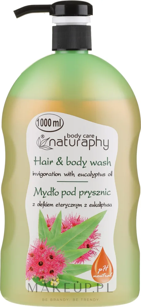 Мыло для душа для тела и волос с эвкалиптовым маслом Naturaphy Eucalyptus Oil Hair & Body Wash, 1000 мл