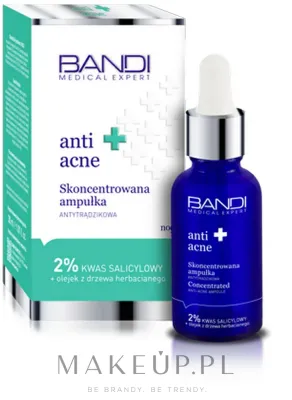 Ампула-сыворотка для лица Bandi Medical Expert Anti Acne с салициловой кислотой 2% и чайным деревом против несовершенств 30 мл