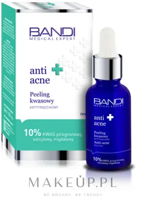 Кислотный пилинг против акне Bandi Medical Expert Anti Acne Peeling, миндальная, салициловая, пировиноградная кислоты 10%, 30 мл