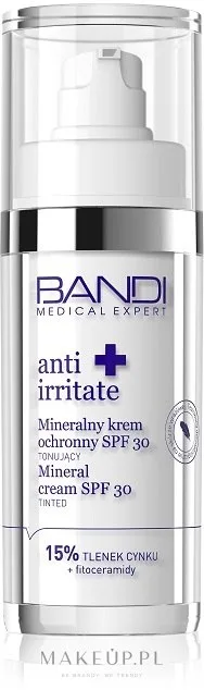 Крем для лица солнцезащитный Bandi Medical Expert Anti Irritate SPF30 тонирующий минеральный 30 мл