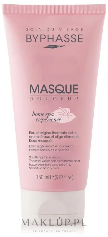 Успокаивающая маска для лица с маслом дикой розы Byphasse Home Spa Experience Soothing Face Mask, 150 мл