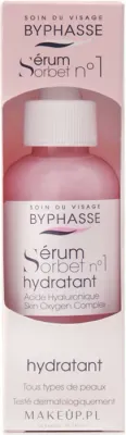 Сыворотка для лица Byphasse Sorbet Serum Moisturizing №1 увлажняющая с гидролизованным протеином сои и гиалуроновой кислотой 50 мл