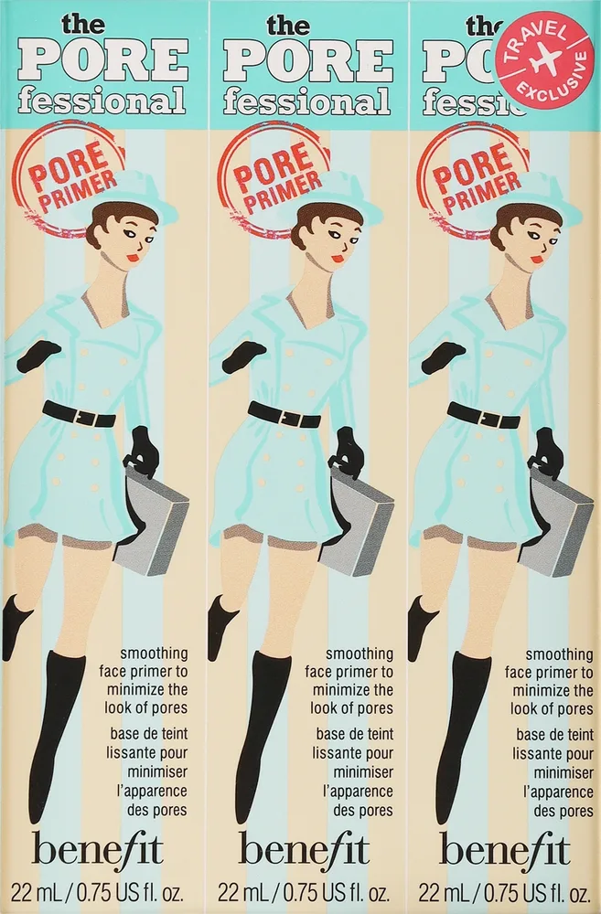 Набор баз под макияж Benefit The Porefessional Face Primer Travel Trio 3 x 22 мл