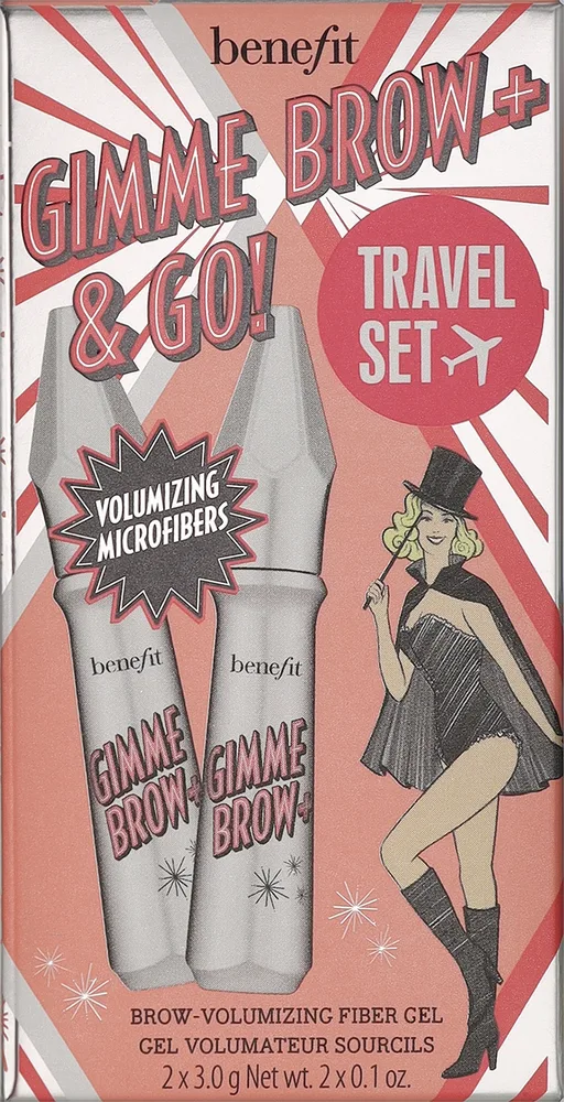 Набор гелей для бровей Benefit Gimme Brow & Go с микроволокнами и пантенолом 2x3 г