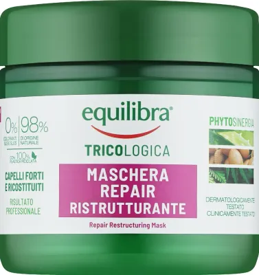 Маска для волос Equilibra Tricologica Repair реструктурирующая, алоэ, аргановое масло и растительный кератин, объём, 250 мл
