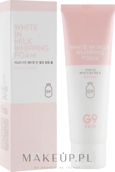 G9Skin White In Milk Whipping Foam осветляющая пенка для умывания лица с фруктовыми кислотами, 120 мл