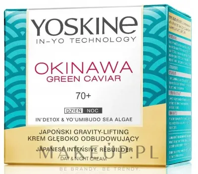 Крем для лица Yoskine Okinawa Green Caviar 70+ увлажняющий с зелёной икрой для зрелой кожи 50 мл