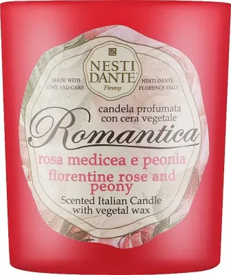 Ароматическая свеча Nesti Dante Romantica Florentine Rose & Peony, 160 г