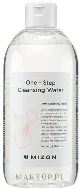 Mizon One Step Cleansing Water мицеллярная вода с ферментами для снятия макияжа 500 мл