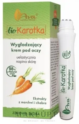 Крем-роллер для кожи вокруг глаз AVA Laboratorium Bio Karotka разглаживающий, с бета-каротином и маслом ши, 15 мл