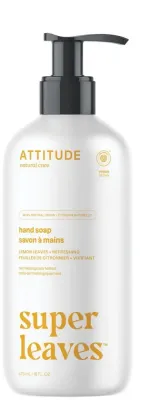 Жидкое мыло для рук Attitude Super Leaves Natural Lemon Leaves листья лимона, 473 мл