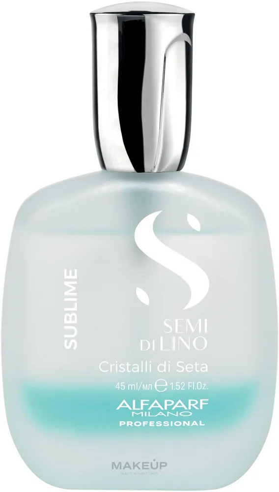 Двухфазная разглаживающая сыворотка для волос Alfaparf Semi Di Lino Sublime Cristalli di Seta, 45 мл