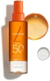 Мист солнцезащитный для тела Lancaster Sun Protective Water SPF 50 водная текстура с маслом бурити 150 мл — фото 6