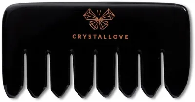 Гребень для массажа кожи головы из обсидиана Crystallove