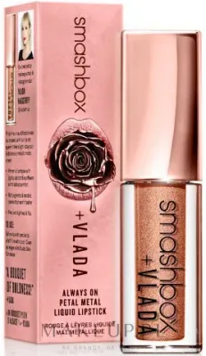 Помада для губ жидкая Smashbox Vlada Be Legendary Petal Metal Liquid Lip с металлическим финишем, высокая пигментация, 4 мл