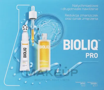 Набор Bioliq Pro сыворотка для лица и для глаз с гиалуроном и водорослями 30+15 мл