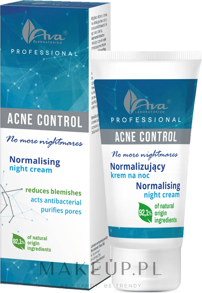 Крем для лица AVA Laboratorium Acne Control No More Nightmares нормализующий ночной 50 мл