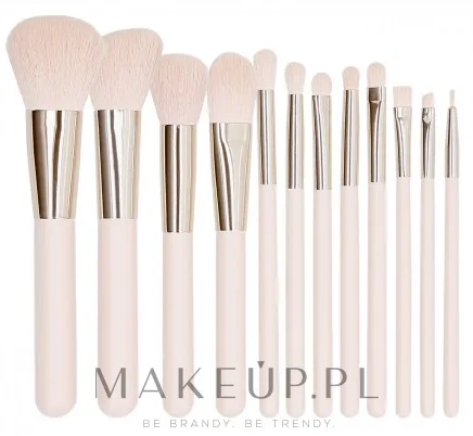 Профессиональный набор кистей для макияжа Tools For Beauty Makeup Brush Set Pink 12 шт