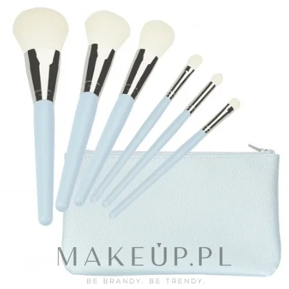 Набор кистей для макияжа Tools For Beauty голубой 6 шт