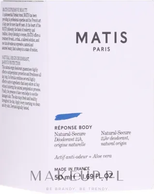 Натуральный дезодорант для тела Matis Reponse