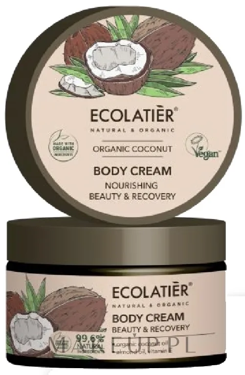 Бальзам для тела Ecolatier Organic Coconut питательный с кокосовым маслом 250 мл
