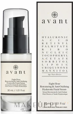 Сыворотка для лица Avant 8 Hour Anti-Oxidising антиоксидантная с гиалуроновой кислотой альфа-липоевой кислотой и коэнзимом Q10 30 мл