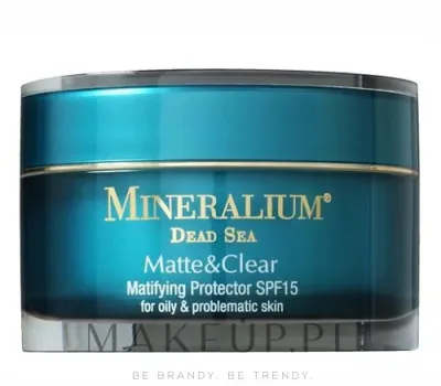 Крем для лица Mineralium Dead Sea Matte & Clear матирующий защитный SPF 15 50 мл