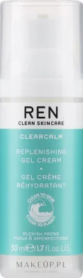 Крем-гель для лица Ren Clearcalm Replenishing Gel Cream восстанавливающий, для проблемной кожи, 50 мл