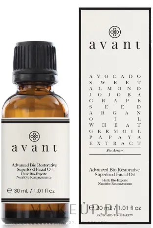 Масло для лица Avant Bio Restorative Superfood с папайей и маслом авокадо для зрелой кожи 30 мл