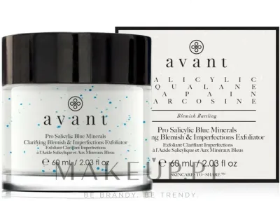 Пилинг для лица Avant Pro Salicylic Blue Minerals очищающий для кожи с несовершенствами 60 мл
