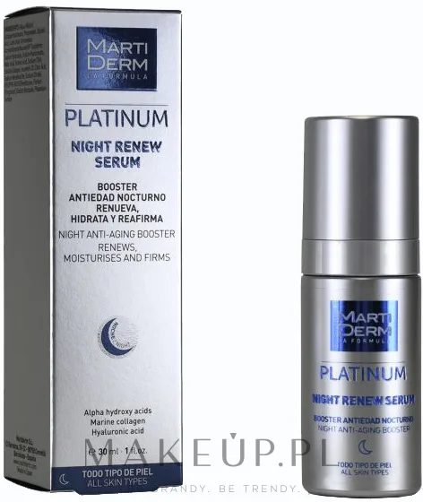 Сыворотка для лица Martiderm Platinum Night Renew ночная восстанавливающая 30 мл