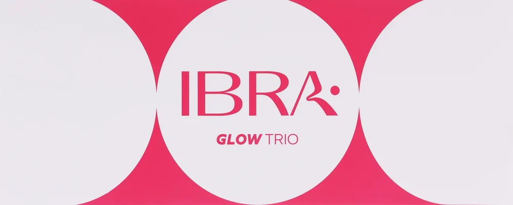 Палетка хайлайтеров для лица и тела Ibra Glow Trio 3 оттенка