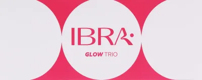 Палетка хайлайтеров для лица и тела Ibra Glow Trio 3 оттенка