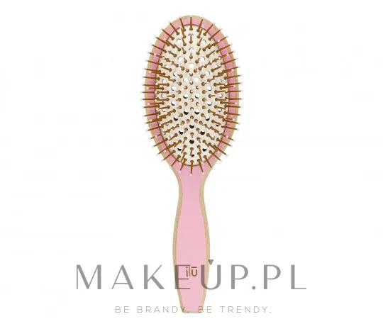 Бамбуковая щётка для волос Ilu Bamboo Pink Flamingo