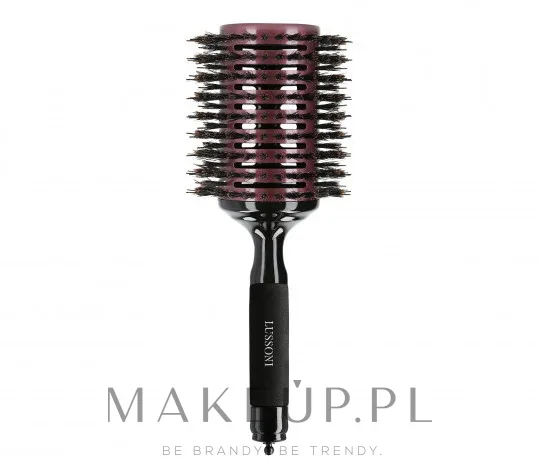 Круглая щётка для волос Lussoni Hair Brush Natural Style 65 мм буковая ручка