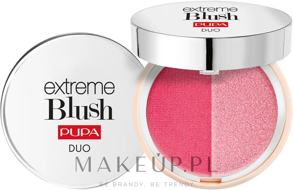 Румяна для лица Pupa Extreme Blush Duo двойные, оттенок 140 - Radiant Flamingo Glow Creamy
