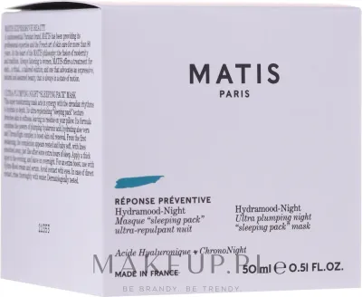 Ночная маска для лица Matis Reponse Preventive Hydramood Night Mask, 50 мл