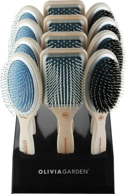 Набор щёток для волос Olivia Garden Eco Hair Paddle Collection 12 шт бамбук
