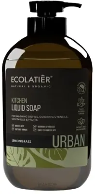 Жидкое мыло для рук Ecolatier Urban Liquid Soap кухонное лемонграсс, 600 мл