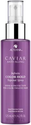Спрей для волос Alterna Caviar Anti-Aging Infinite Color Hold Topcoat Spray для блеска, с защитой цвета, 125 мл