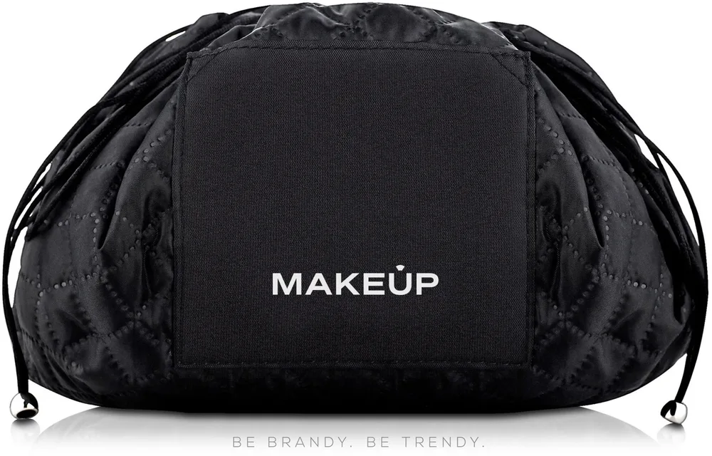 Мешок для косметики MAKEUP Beauty Secret на завязке с карманом, черный
