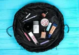 Мешок для косметики MAKEUP Beauty Secret на завязке с карманом, черный — фото 3