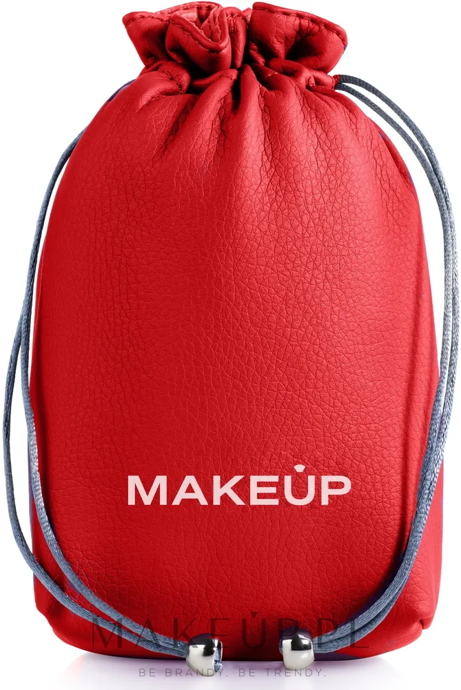 Мешочек для косметики MAKEUP Pretty Pouch из экокожи, красный, 17х12 см