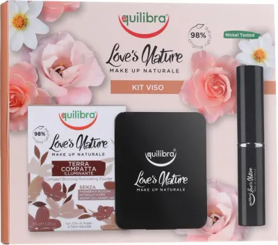 Набор для макияжа Equilibra Love's Nature компактная пудра 8,5 г и кисть