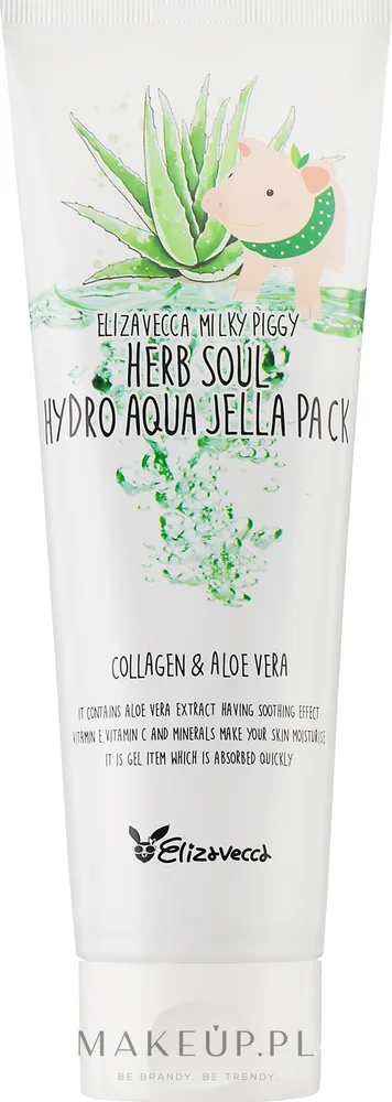 Увлажняющий гель для лица с алоэ и коллагеном Elizavecca Face Care Milky Piggy Herb Soul Hydro Aqua Jella Pack, 250 мл